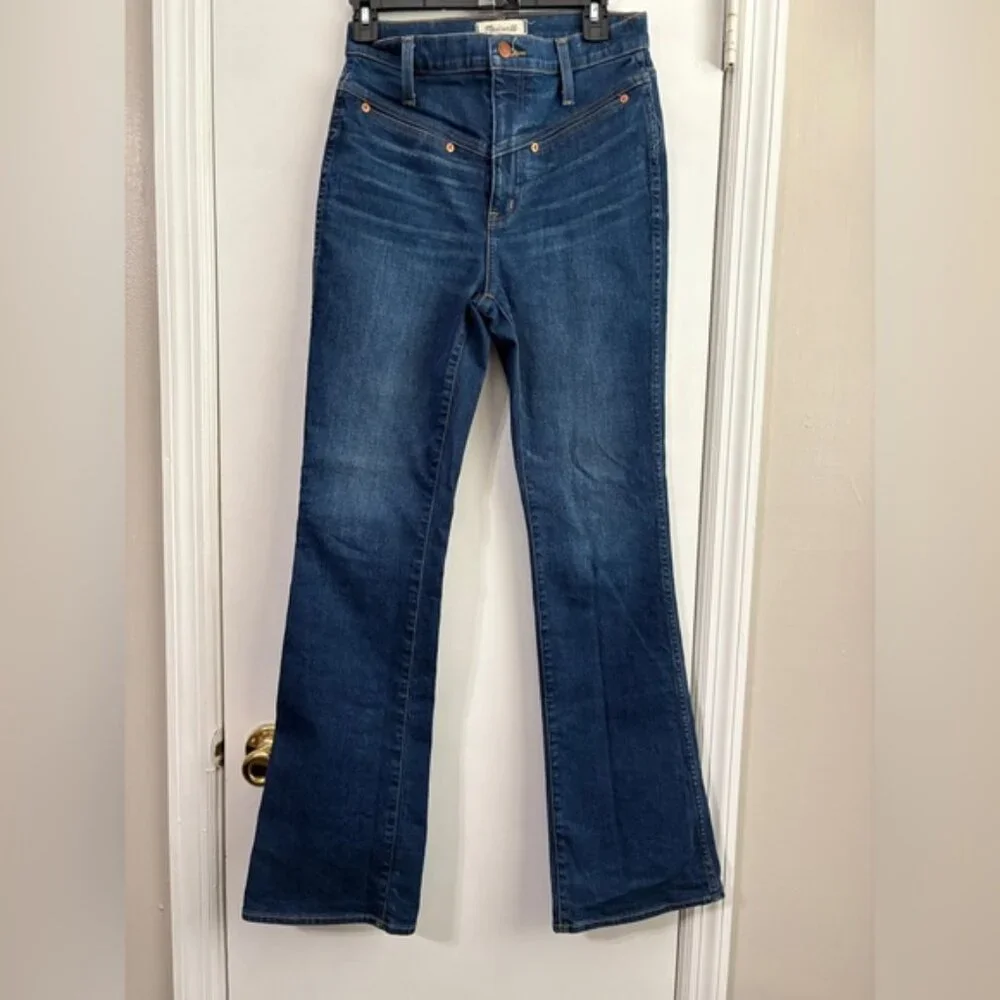 Madewell Blue denim Skinny Flare Jeans size 26 - Picture 2 of 5